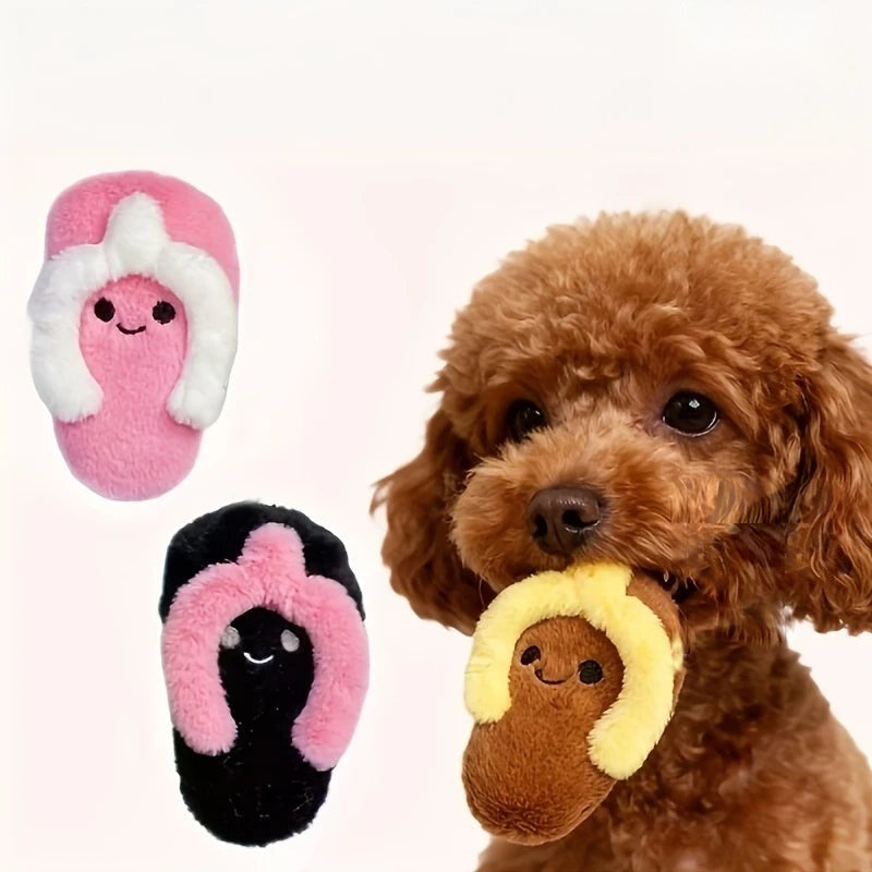 The Cozy Slipper Toy — perro con el juguete