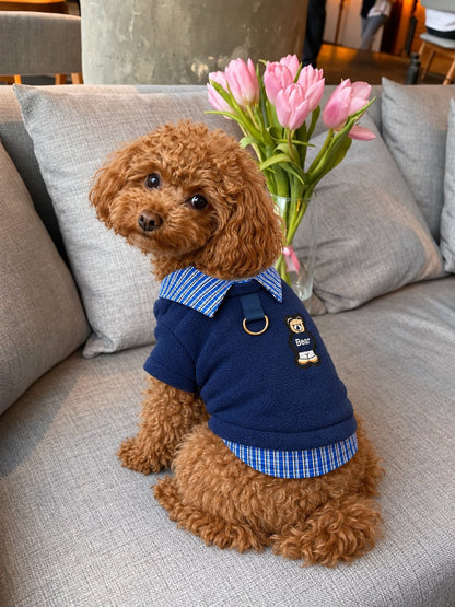 The Ivy Polo — perro con la prenda (Azul)