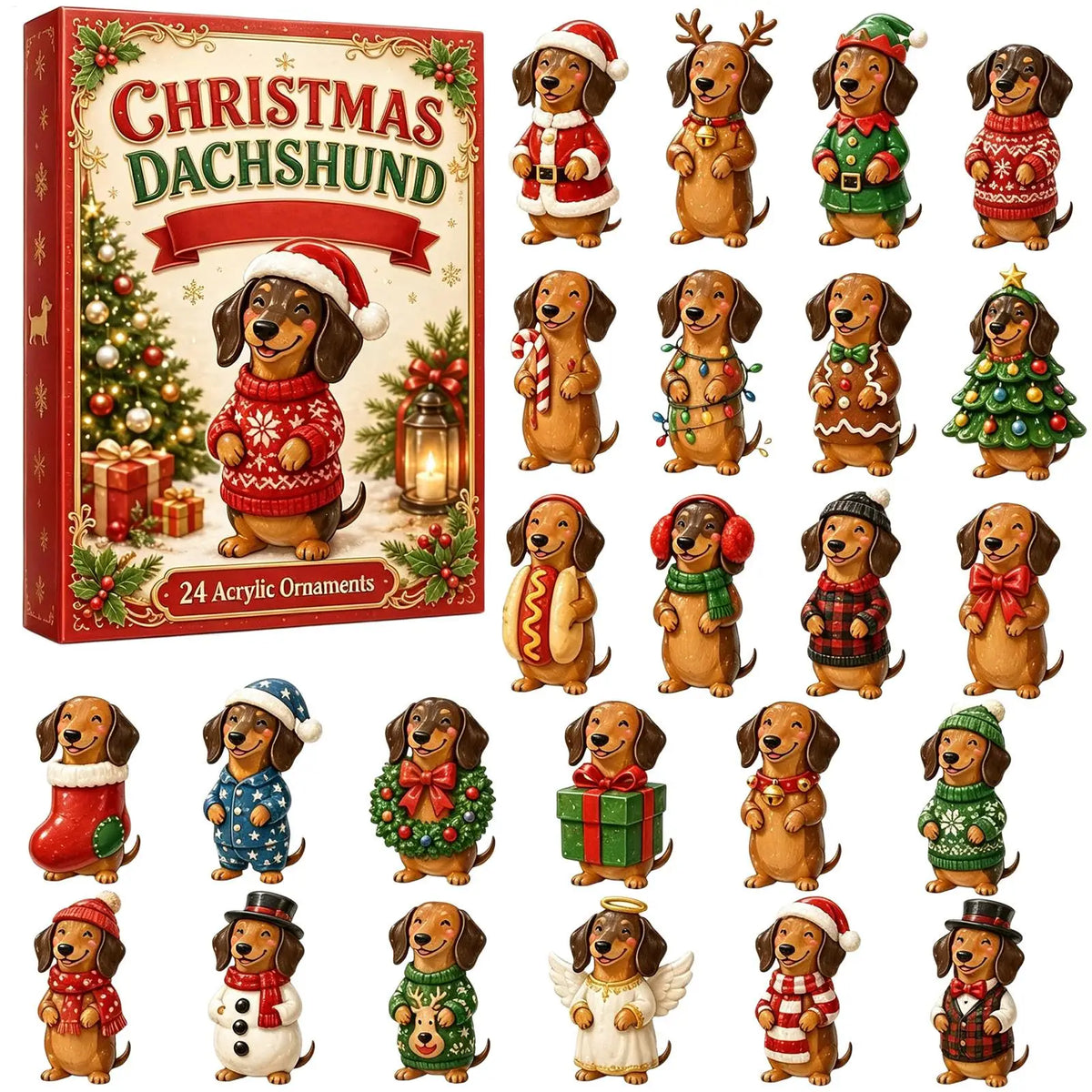 The Advent Box — calendario de Adviento (Christmas Dachshund)