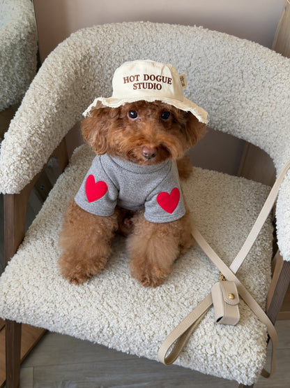The Cupid Sweater — perro con la prenda (Gris)