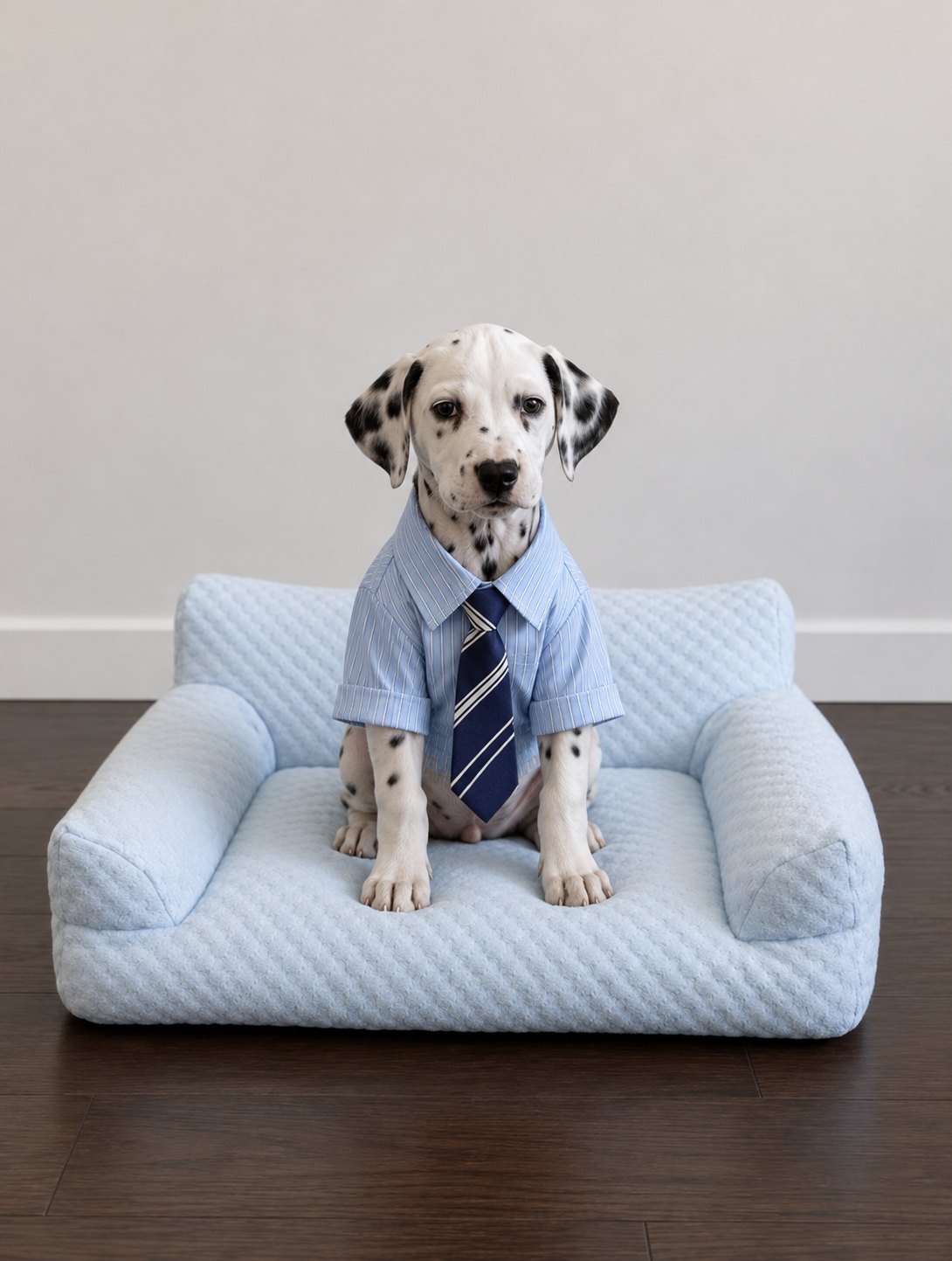 The Gentleman Shirt — perro con la prenda (Azul)