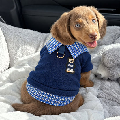 The Ivy Polo — perro con la prenda (Azul)