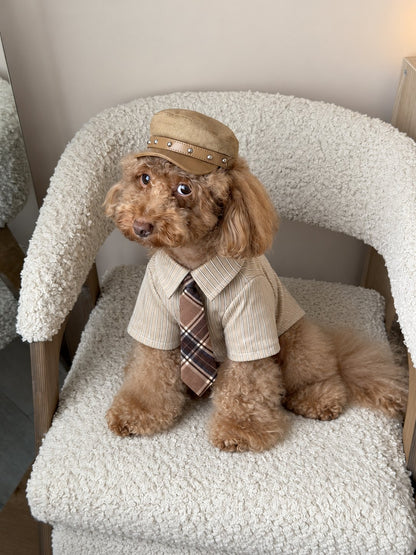 The Gentleman Shirt — perro con la prenda (Caqui)