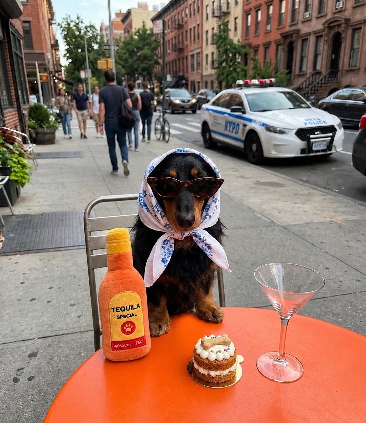 The Happy Hour Toy — perro con el juguete (Tequila Special)