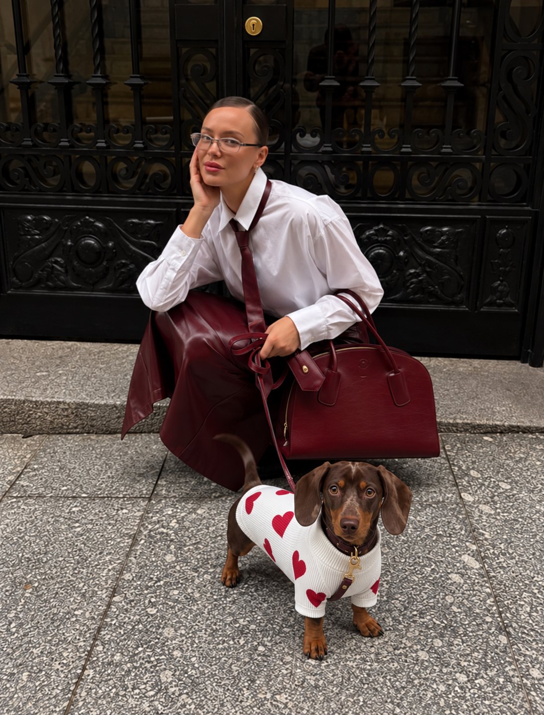 The Sweetheart Sweater — perro con la prenda (Blanco)