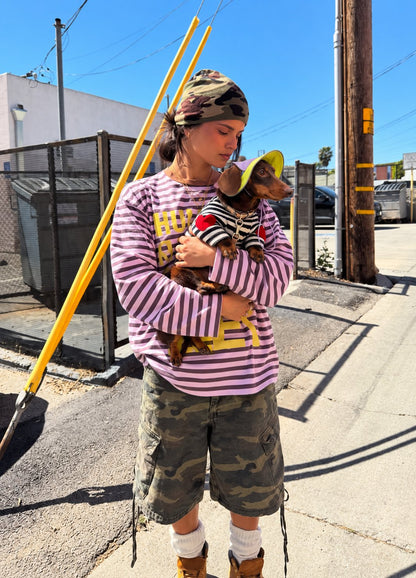 The Marinière Tee — perro con la prenda (Negro)