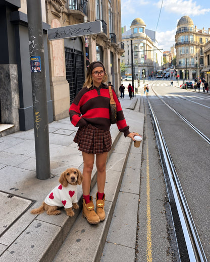 The Sweetheart Sweater — perro con la prenda (Blanco)