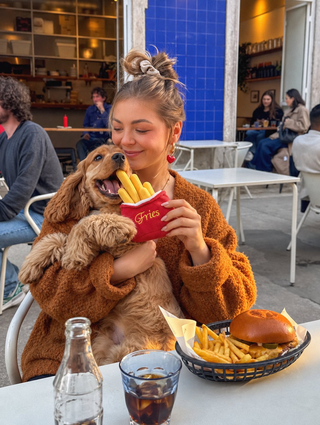 The Foodie Toy — perro con el juguete (Patatas fritas)