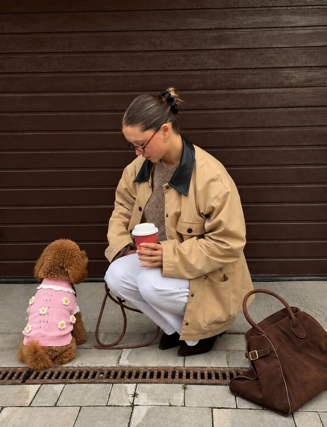 The Lola Knit — perro con la prenda (Rosa)