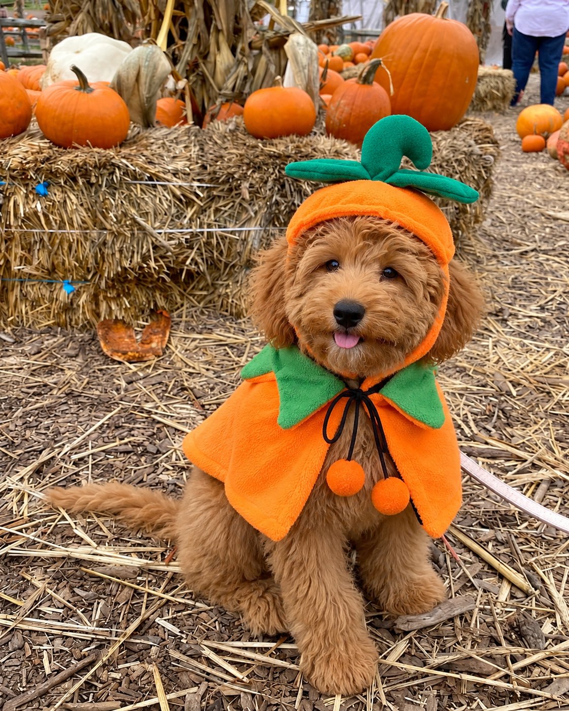 Capa Calabaza — perro con el disfraz