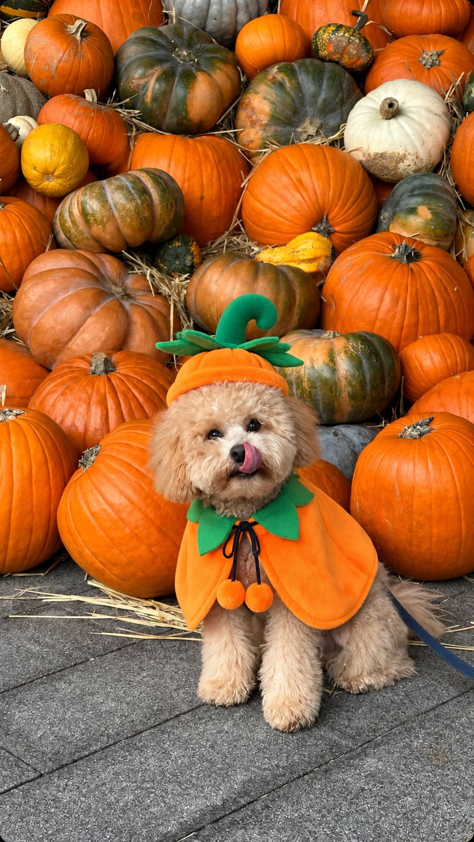 Capa Calabaza — perro con el disfraz