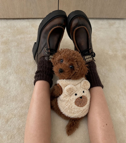 The Little Bear Vest — perro con la prenda (Crema)