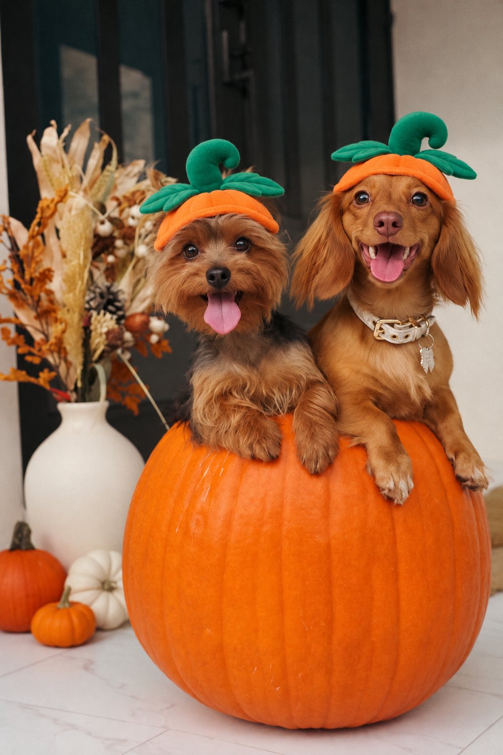 Capa Calabaza — perro con el disfraz