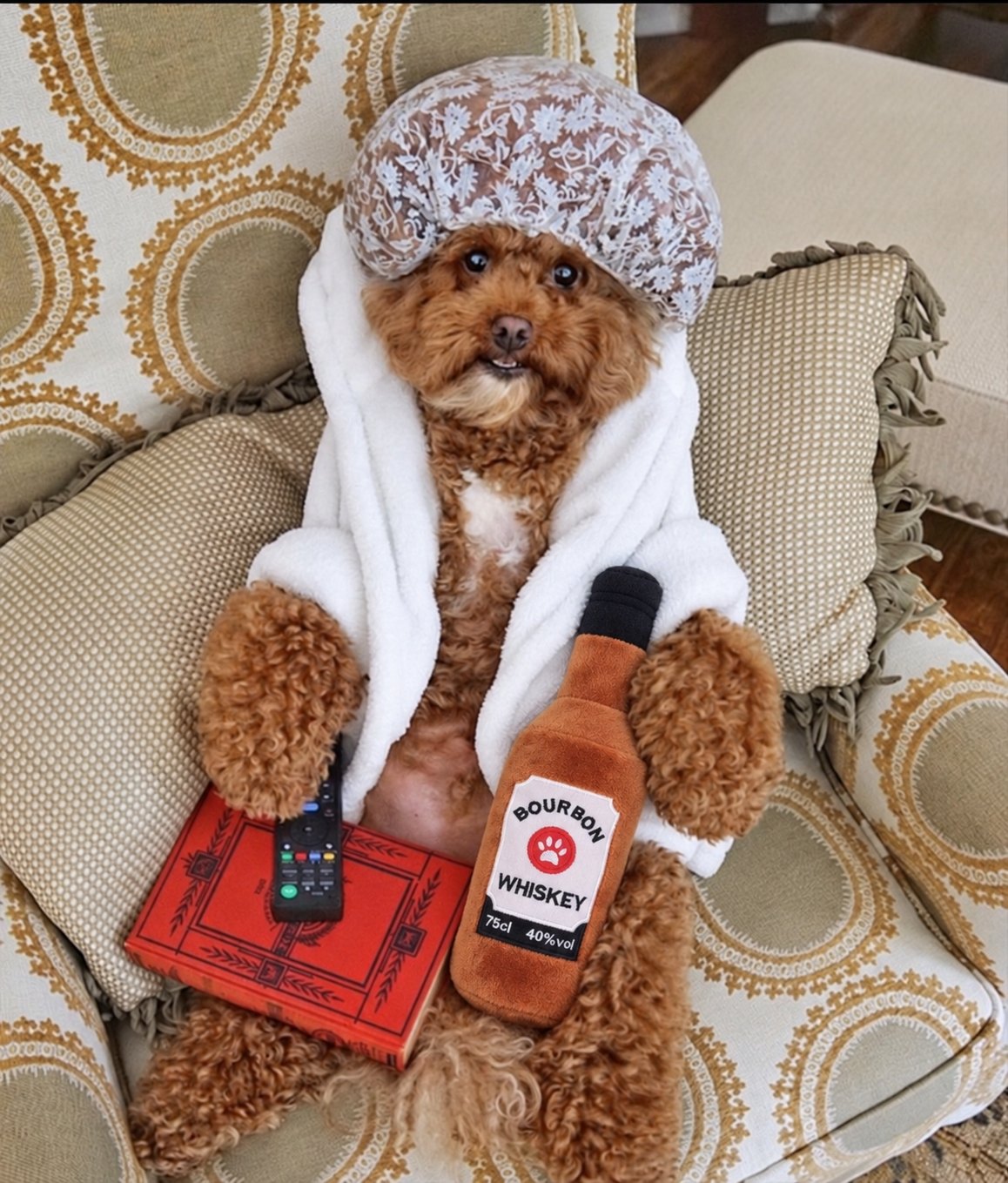 The Happy Hour Toy — perro con el juguete (Bourbon Whiskey)