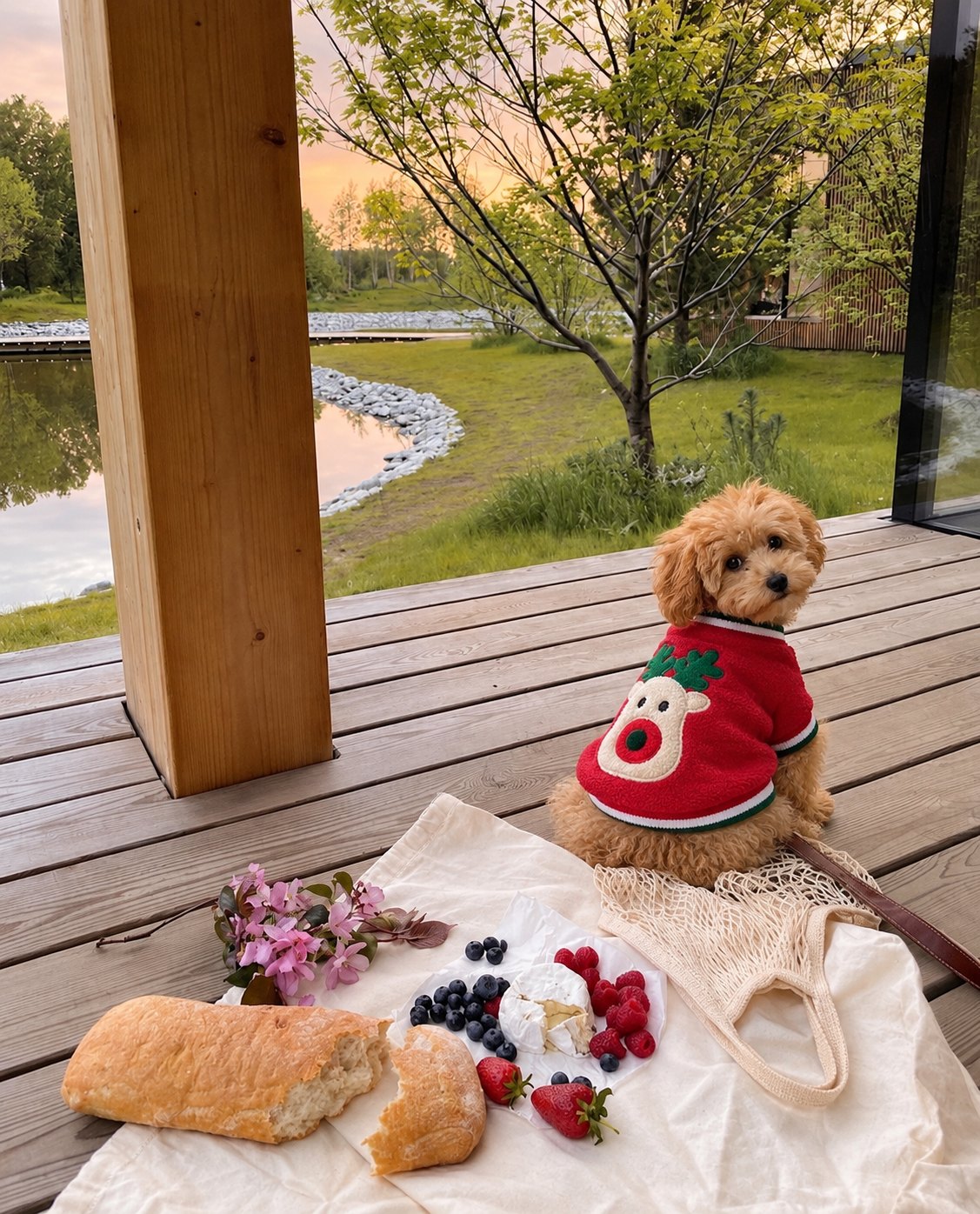 The Coco Sweater — perro con la prenda (Rojo)