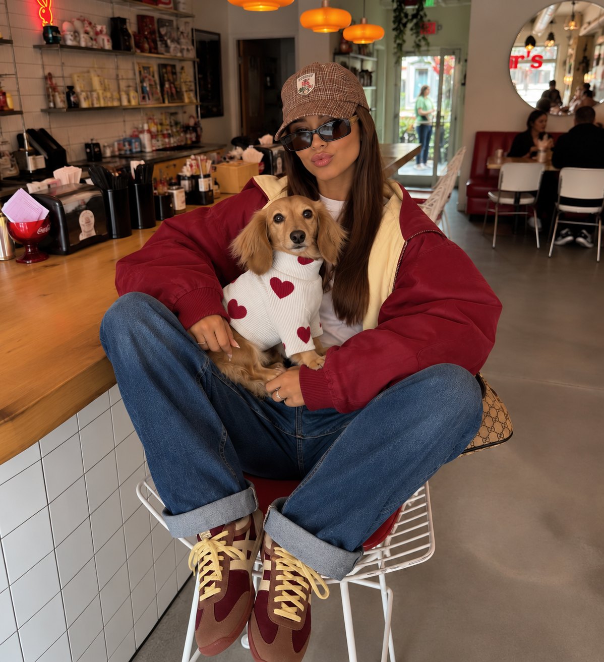 The Sweetheart Sweater — perro con la prenda (Blanco)