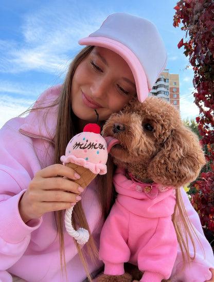 The Tutti Frutti Toy — perro con el juguete (Helado rosa)